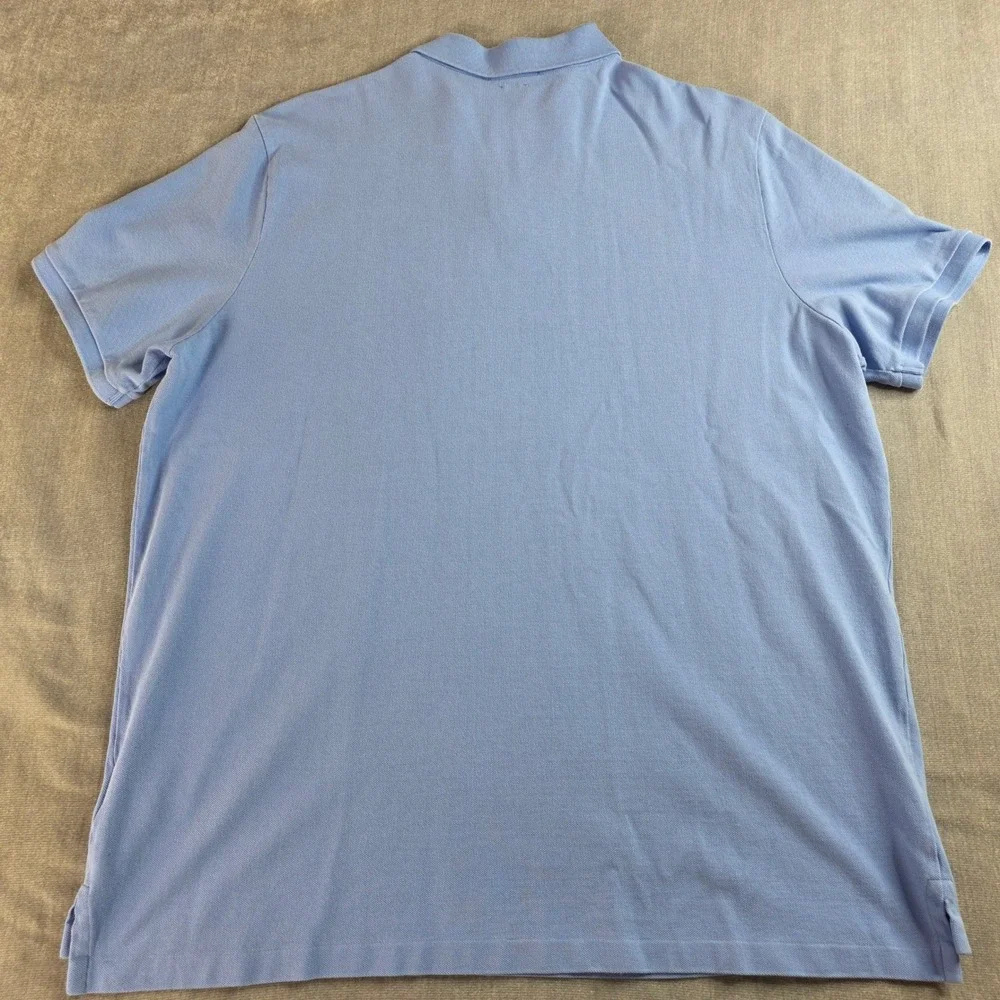 Polo Ralph‎ Lauren Mens XXL Classic Fit Light Blue Yellow Pony Polo Shirt Cotton